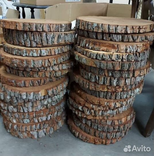 Круглые срезы дуба
