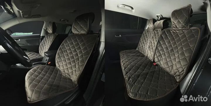 Накидки на сидения из велюра на любой авто