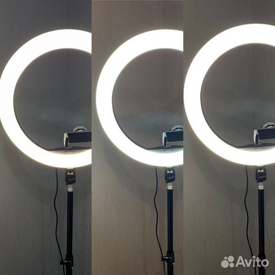 Кольцевая лампа со штативом 26-45 см новые