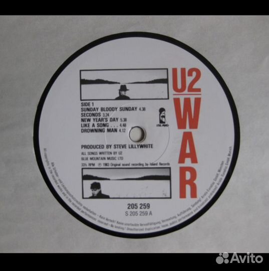 Виниловая пластинка U2/War
