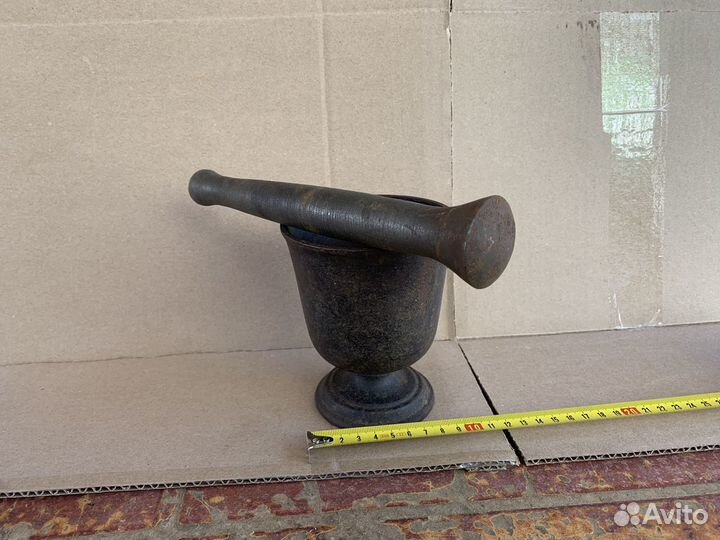 Ступка с пестиком СССР маленькая чугунная