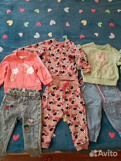 Вещи пакетом на девочку 80,86,92 размер