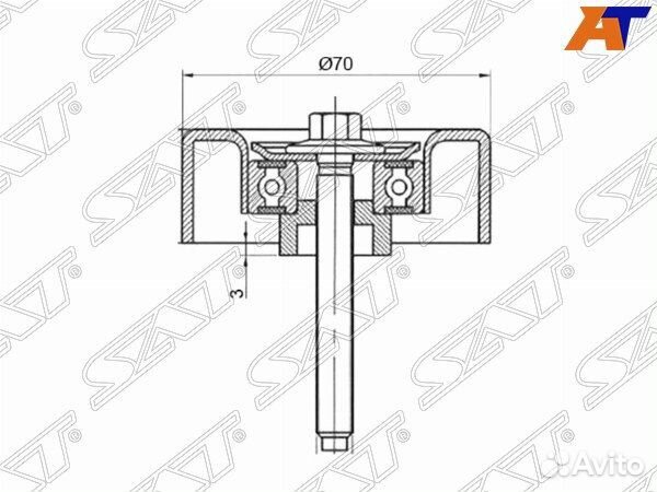 Ролик приводного ремня mazda axela