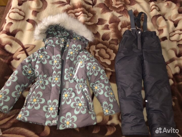 Зимний костюм для девочки, размеры 98, 110, 116