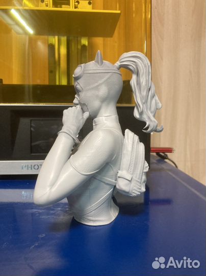 Женщина Кошка, бюст 16 см, 3д печать