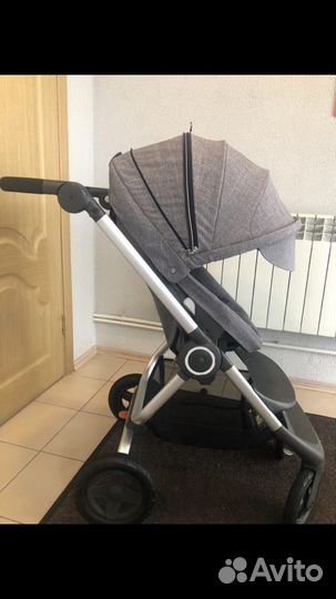 Коляска stokke scoot v3 с капюшоном и акссы
