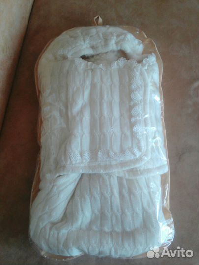 Теплый конверт на выписку