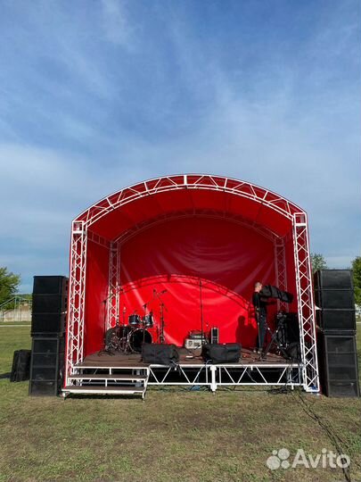 Разборная сцена фермовая с помостом SportStyle