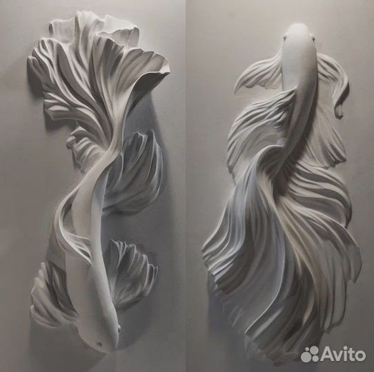 Барельеф / Панно Бойцовская рыбка