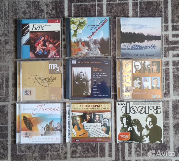Музыкальные cd диски. Классика. Фолк. Дорз