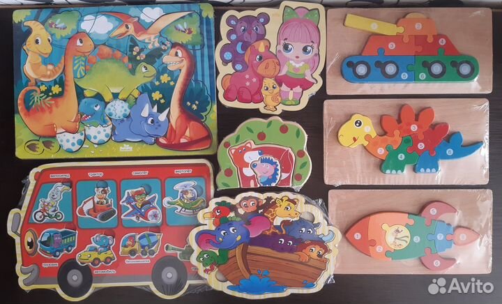 Деревянные пазлы,рамки вкладыши