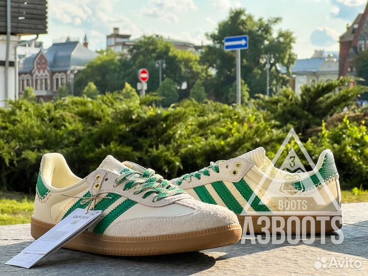 Кеды Adidas Samba Wales Bonner Cream Green