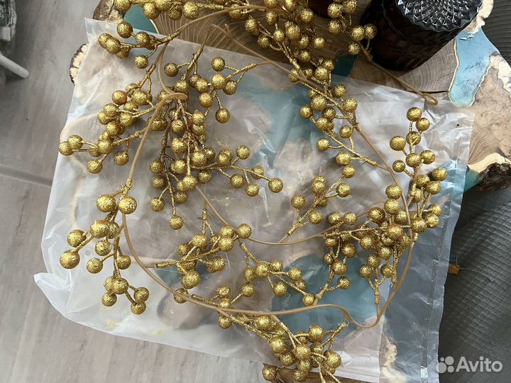 Гирлянда золотая новогодняя