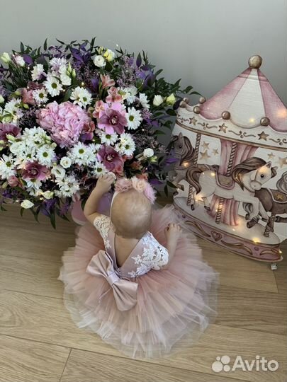 Нарядное платье на годик 80