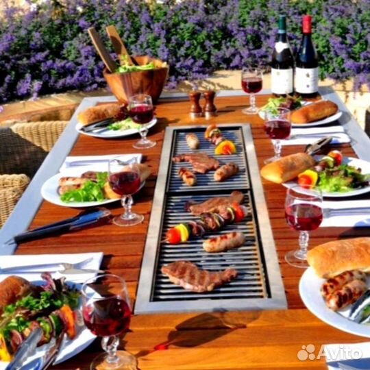 Прямоугольный стол гриль для дома и дачи мы произв