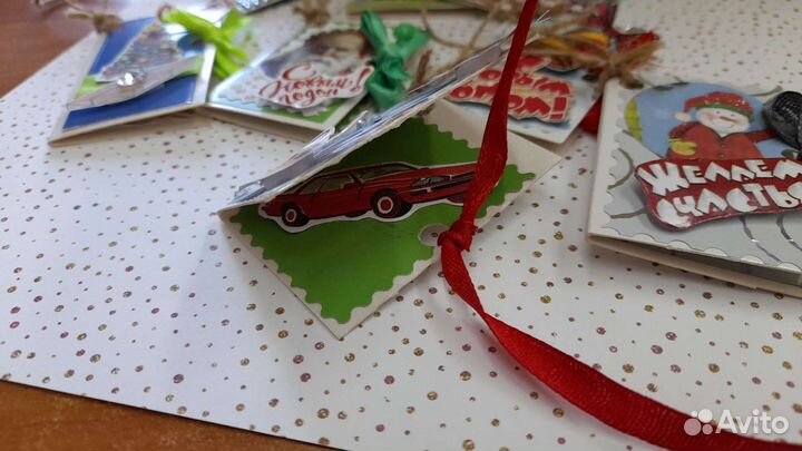 Новогодние мини- открытки с предсказаниями,как игр