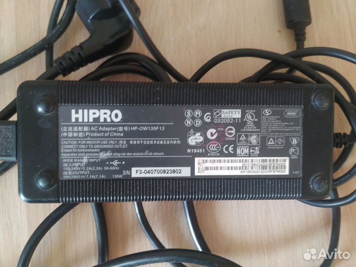 Зарядка для ноутбука hipro 19 v 135 w