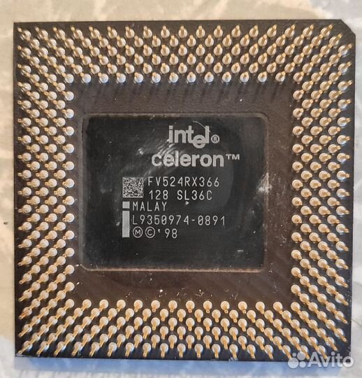 Ретро-процессор Intel Celeron FV524RX366