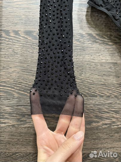 Боди lime в стразах M