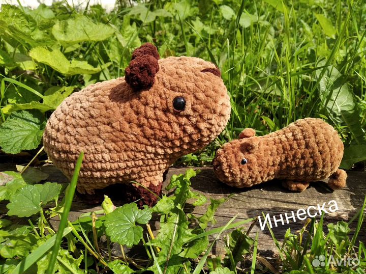 Капибара плюшевая вязаная Тренд