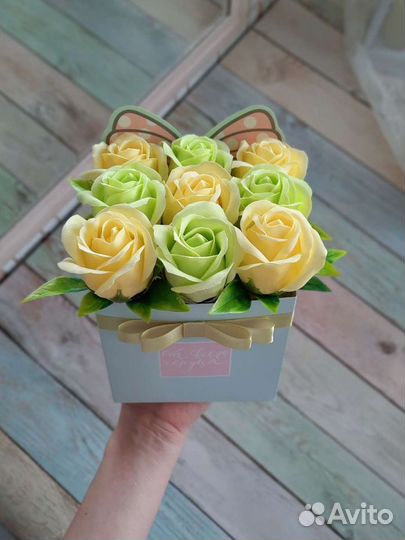 Цветы. Букет из мыльных роз