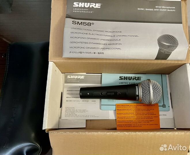 Микрофон shure sm58se новый оригинал