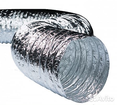Воздуховод гибкий изолированный и неизолированный