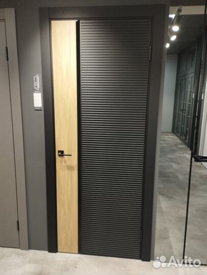 Двери межкомнатные с алюминиевой кромкой зеркало