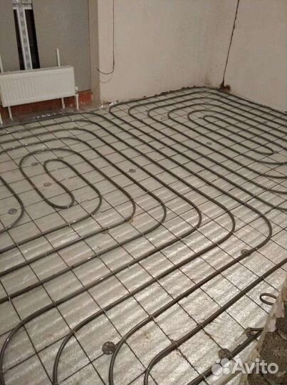 Монтаж теплых водяных полов, систем отопления