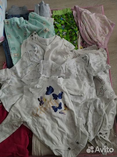Одежда пакетом для девочки до 6 мес