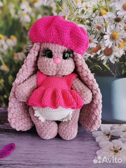 Плюшевый заяц ручной работы