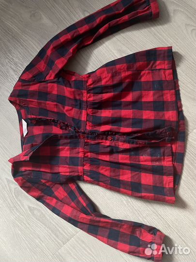 Рубашка в клетку для девочки