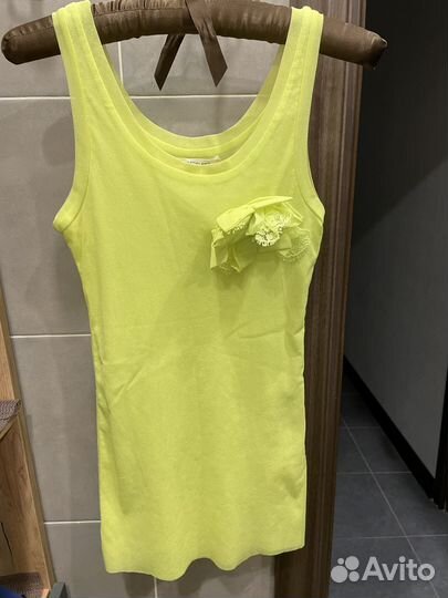 Майка-сетка с цветком новая