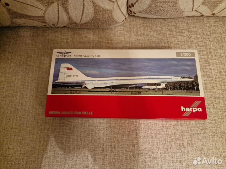 Модель самолета Ту 144 / tu 144 Herpa 1:200