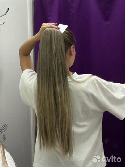 Хвост на резинке шиньон