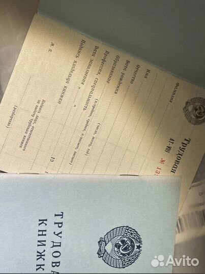 Раритетная трудовая книжка 1998г без записей