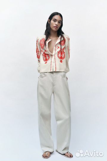 Блузка Zara лён