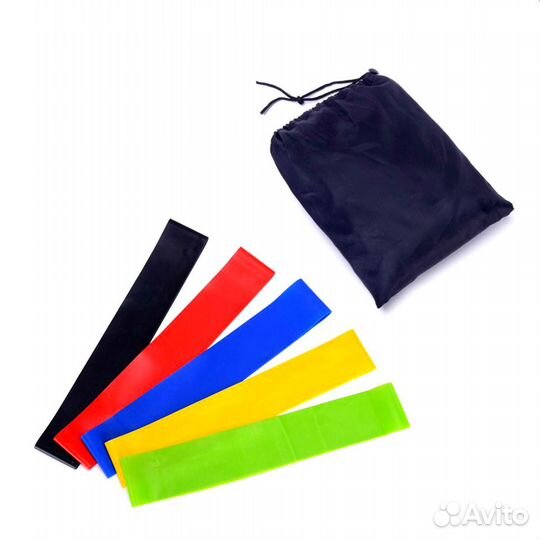 Набор резинок для фитнеса, 5 шт