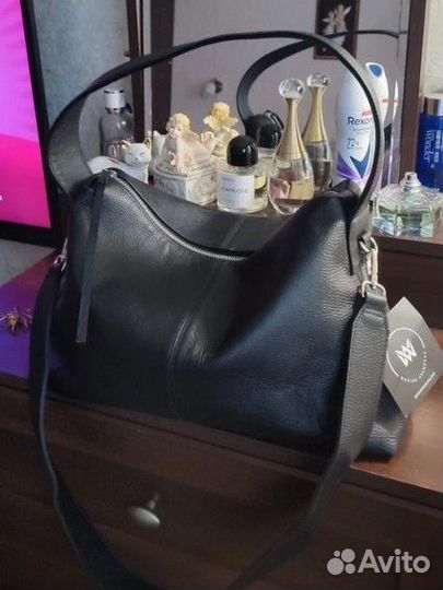 Сумка мешок натуральная кожа