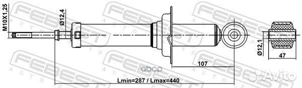 Амортизатор задний GAS.twin tube 04110-011R Febest