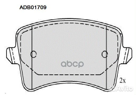 Колодки тормозные ADB01709 allied nippon