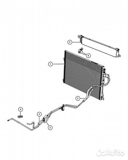 Радиатор кондиционера Jeep Grand Cherokee IV