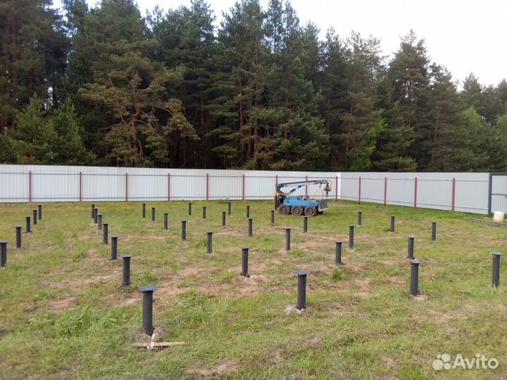 Винтовые сваи/Установка винтовых свай