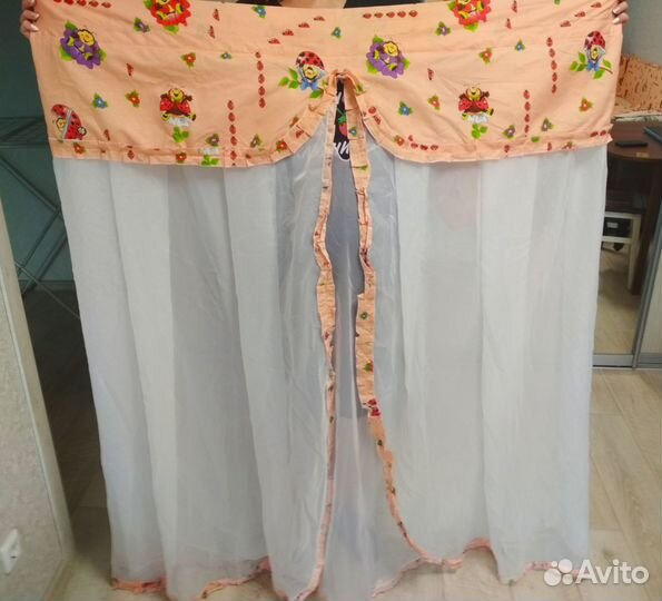 Комплект бортиков, постельного белья и балдахин
