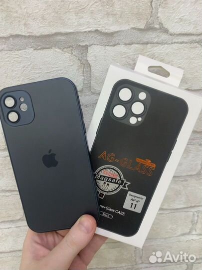 Чехол стеклянный Magsafe iPhone 11