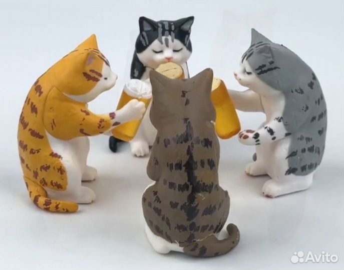 Коты - алкаши набор коллекционных фигурок