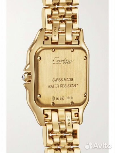 Золотые часы cartier