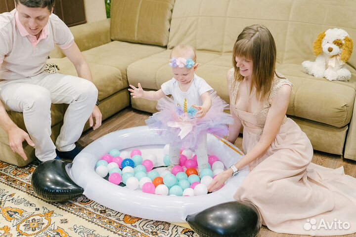 Сухой бассейн С шарами В нежных цветах