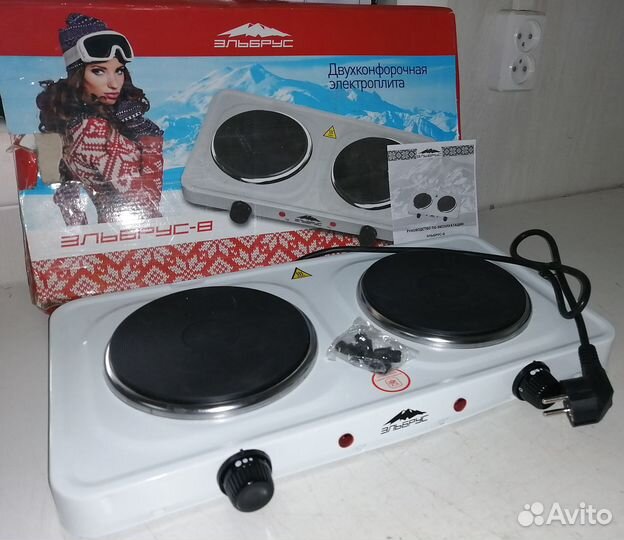 Электроплита новая, 2000Вт, бракуценка