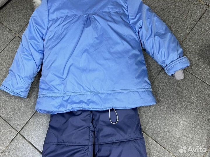 Новый зимний костюм для девочки на овчине 104